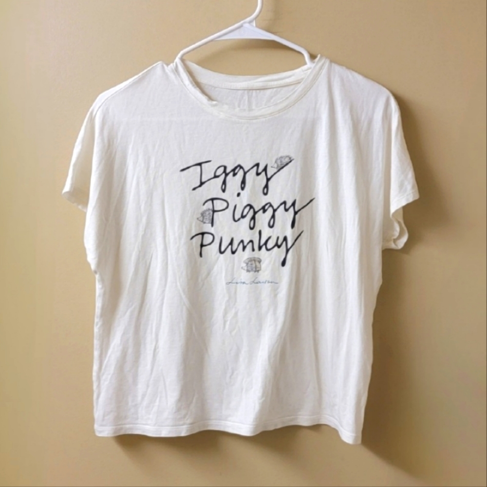 Uniqlo Lisa Larsen Iggy Piggy Punky Hedgehog Top Size Small